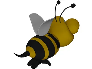 Bee Cartoon 3D Model preview