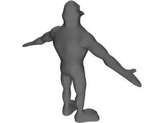 Penguin Hero 3D Model preview