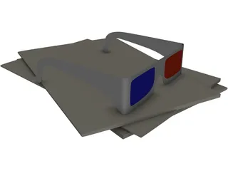 3D Glasses 3D Model preview