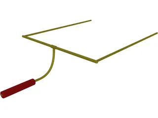 American Football Goal Post 3D Model preview