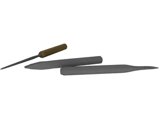 Chisels 3D Model preview