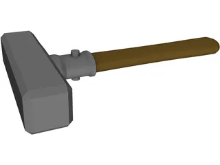 Masonry Hammer 3D Model preview