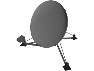 SATCOM Dish 3D Model preview