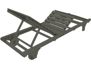 Chair Wood 3D Model preview