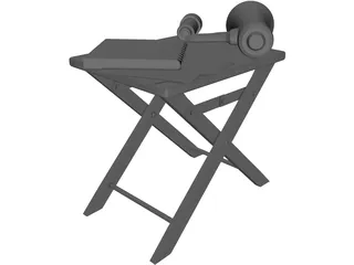 Table Directors and Script and Megaphone and View Lens 3D Model preview