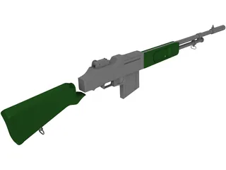 Browning Automatic Rifle 3D Model preview
