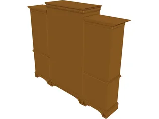 Entertainment Center 3D Model preview