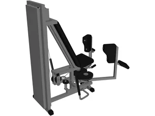 Fitness Bench 3D Model preview