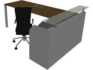 Office Desk 3D Model preview