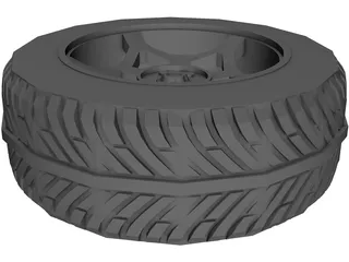 Wheel 5-spoke 3D Model preview