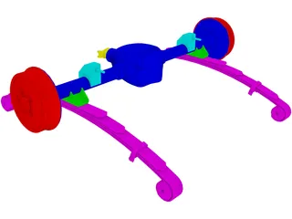 Rear Axle Assembly 3D Model preview