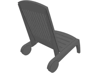 Swimming Pool Chair 3D Model preview