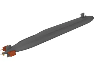USS Ohio 3D Model preview