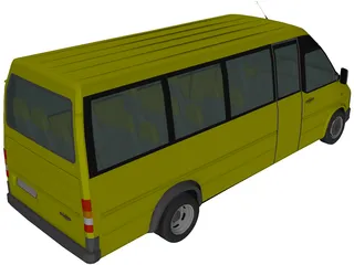 Volkswagen LT Bus [+Interior] 3D Model preview