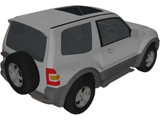 Mitsubishi Pajero 3-door (1999) 3D Model preview
