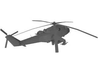 Mil Mi-24 Hind 3D Model preview