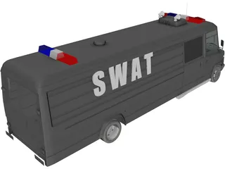SWAT Truck 3D Model preview