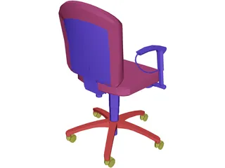 Chair Arms Adjustable 3D Model preview