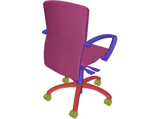 Chair Arms Adjustable 3D Model preview