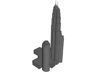 Petronas Twin Tower 3D Model preview