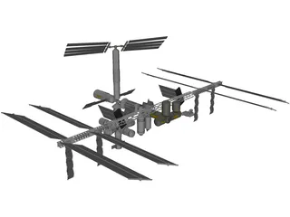 International Space Station 3D Model preview