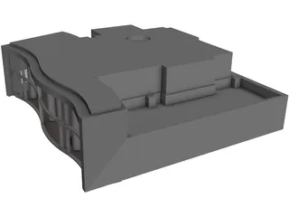 Library [+Interior] 3D Model preview