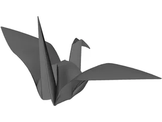 Origami Crane 3D Model preview