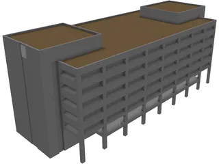 Generic Admin Building 3D Model preview