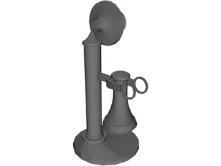 Candlestick Telephone 3D Model preview