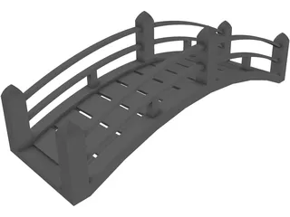 Japanese Bridge 3D Model preview