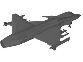Saab JAS-39 Gripen 3D Model preview