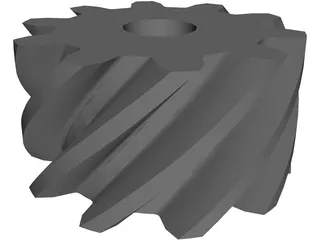 Helical Gear 3D Model preview