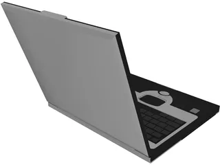 Dell Laptop Notebook 3D Model preview