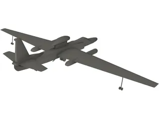 Lockheed U-2 Dragon Lady 3D Model preview