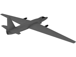 Lockheed U-2 Dragon Lady 3D Model preview