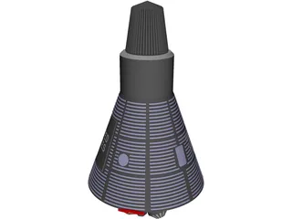 Mercury Capsule 3D Model preview