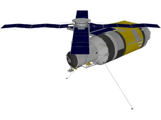 Skylab Space Station 3D Model preview