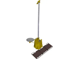 Mars Odyssey Probe 3D Model preview