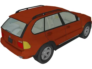 BMW X5 4.6i (2001) 3D Model preview