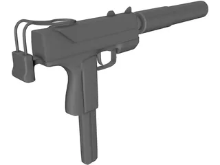 Uzi Silent 3D Model preview
