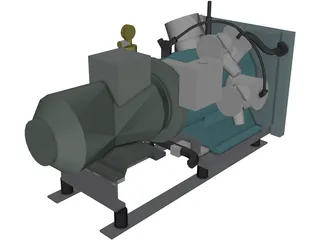 Air Compressor MP 3D Model preview