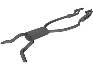 Exhaust System and Headers 3D Model preview