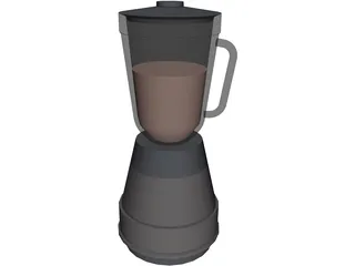 Blender Metal Glass 3D Model preview