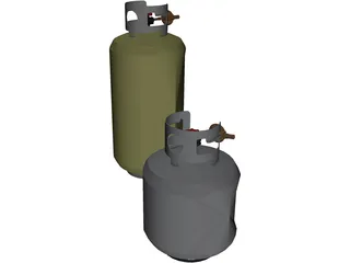 Propane Tanks 3D Model preview