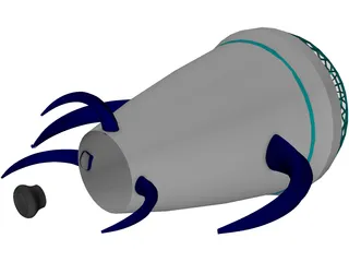 Alien Ship 3D Model preview