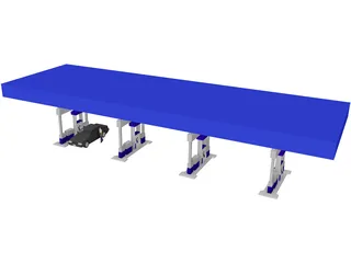 Gas Pumps and Canopy 3D Model preview