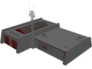 Fire Station 3D Model preview