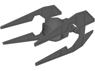Star Wars Tie Intruder 3D Model preview