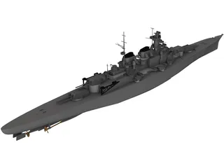H-class Battleship 3D Model preview