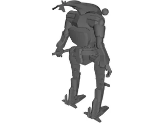 Hatchet Mech Warrior 3D Model preview